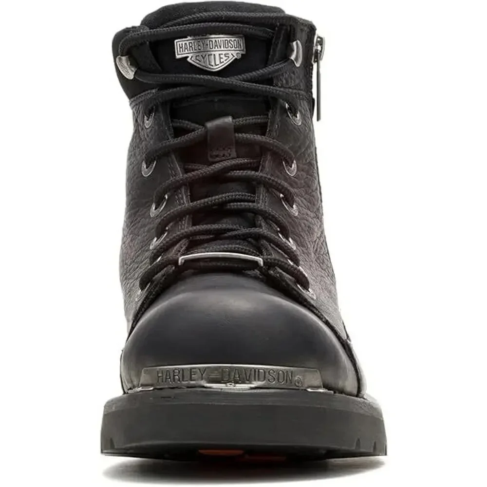 HARLEY-DAVIDSON Men's Chipman Leather Riding Boots Zip Boots Hard Toe Size 8